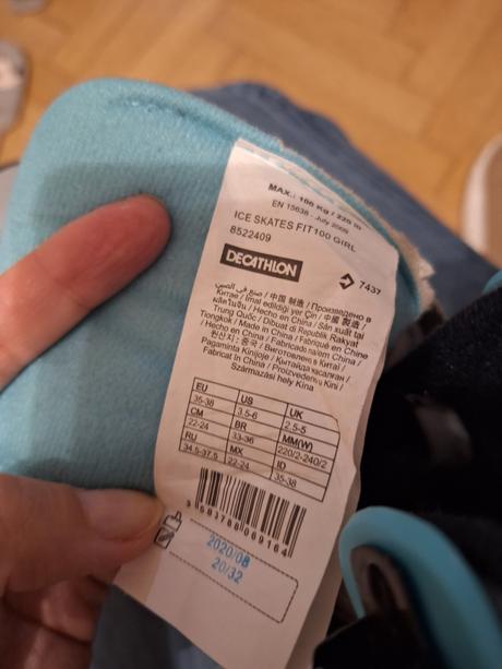 Lední brusle vel. 35 - 38, 38