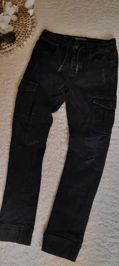 Savvy černé slim fit joggers, xs