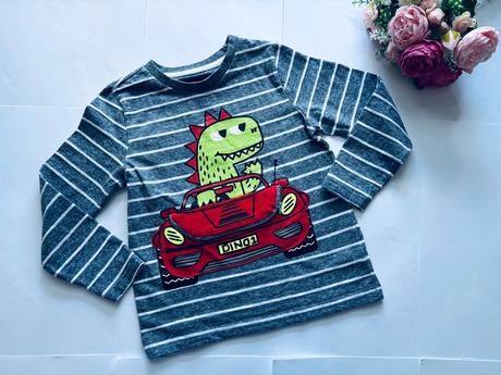 Triko s pruhy- 5/6 let, f&f,116