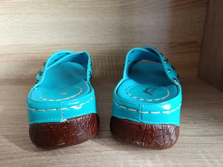 Tyrkysové nazouváky vel. 38, 38