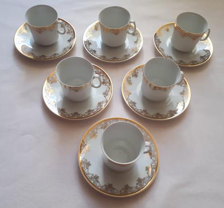 Sada šesti hrnečků s podšálky, 