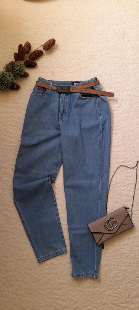 Missguided mom fit modré džíny, 40