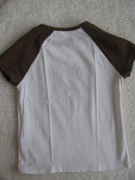 Crop top bavlněné tričko s nápisem, h&m,152