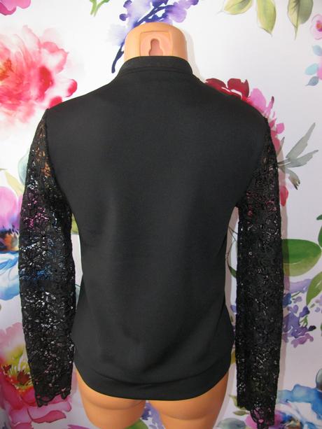 Černá elastická jarní bunda na zip, river island,152