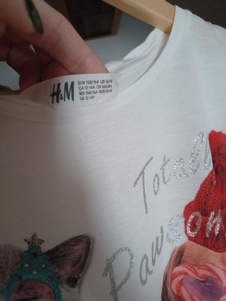 Vánoční tričko h&m 158/164, 164