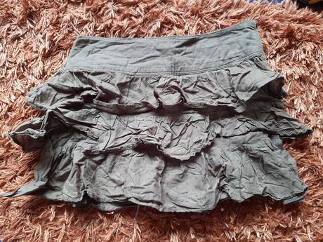 Sukně,lehká žabičková,khaki vel 40, timeout,40