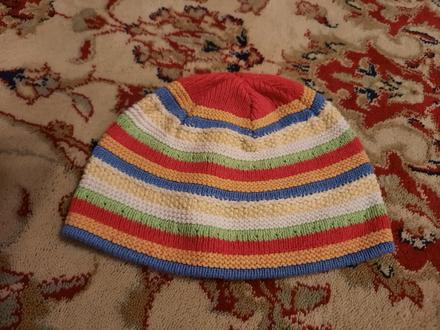 Pruhovaná jarní/podzimní čepička, 74