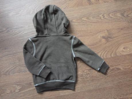 Hnědá fleecová mikina s kapucou, c&a,92