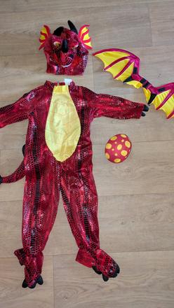 Ka305 karnevalový kostým drak vel. 104, 3/4 roky,