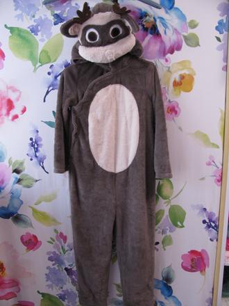 Karneval-kostým, overal s hlavou, malý sob, 