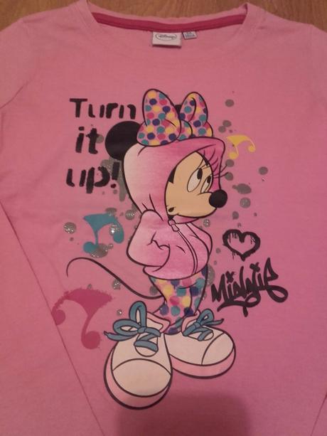 Tričko turn it up, minnie 116/122, disney,116