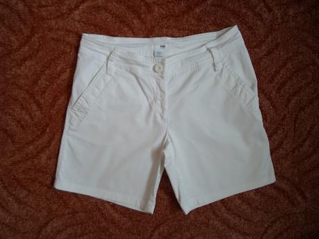 Bílé kraťasy kraťásky šortky, h&m,40
