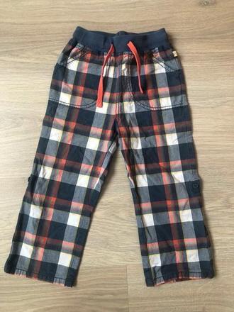 Biobavlněné kárované kalhoty frugi, 92