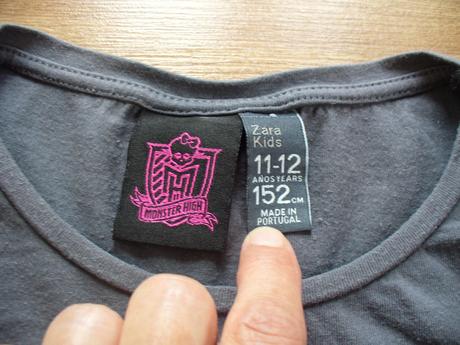 Tričko zn. zara s monster high vel. 152, zara,152