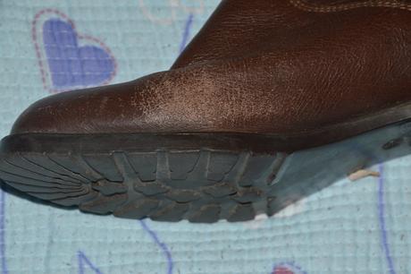 Hnědé kožené kozačky, vel. 35 - 36, 35