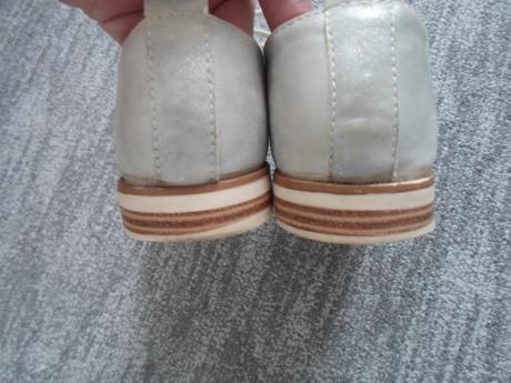 Šedé stříbrné boty polobotky oxford, 40