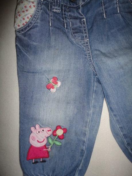 Perfektní riflíky next s peppinou, vel. 1,5-2 roky, next,92