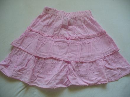 Bavlněná sukně s ozdobným lemem a nitkami vel. 122, 122