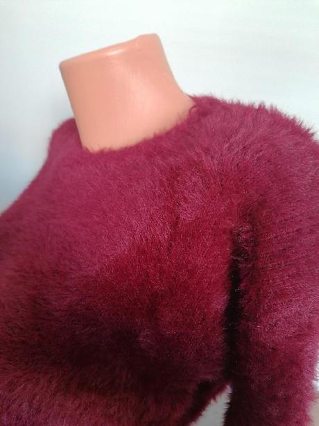 Bordový svetřík, new look,s