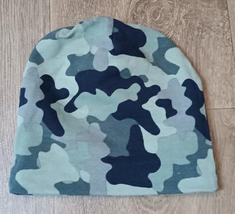 Oboustranná podzimní/jarní čepice - maskáč, 92