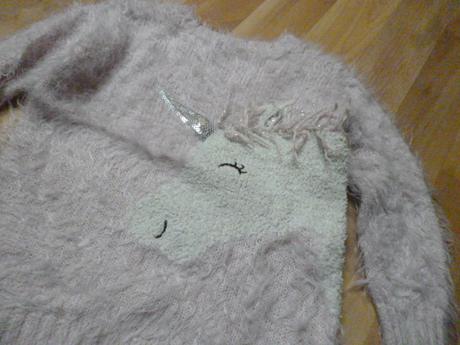 Hunatý svetr jednorožec 2-3, primark,98