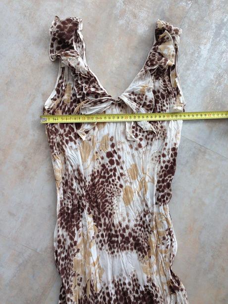 Dlouhé šaty bandolera vel.36 s květy luxus nemačka, bandolera,s