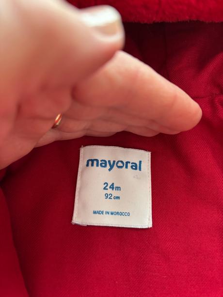 Krásný huňatý kabát - v.92 zn. mayoral, mayoral,92