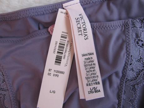 Luxusní fialové bikinové kalhotky v.s., victoria's secret,l