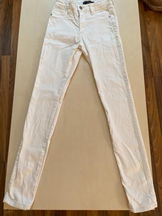 Bílé úzké skinny džíny, vel xxs, anarchy, xs