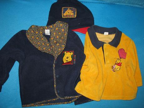 Kabátek, mikča, čepice vel. 74/80 medvídek pooh, disney,74
