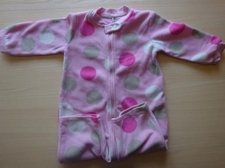 Fleesový overál s puntíky, vel. 86, matalan,86
