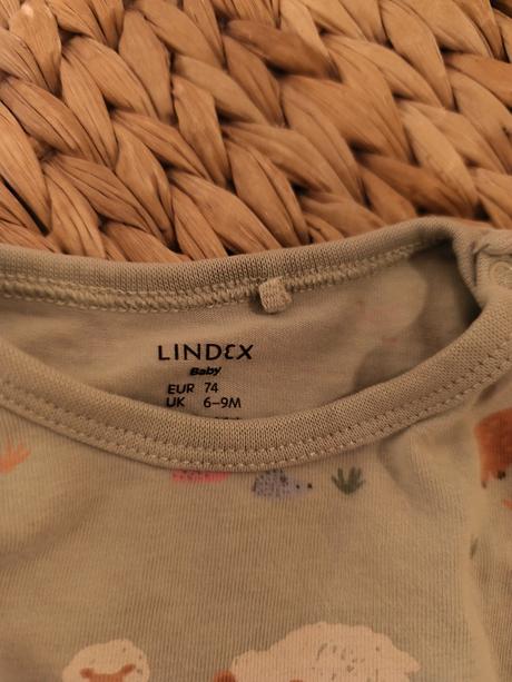 Rostoucí zvířátkové body lindex unisex 74/80, lindex,74
