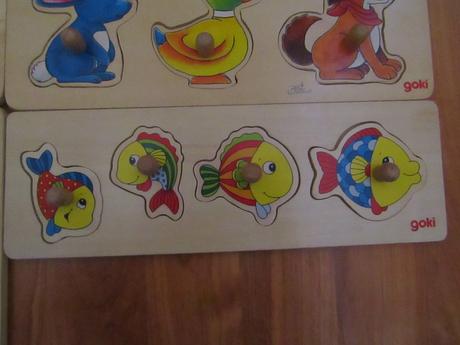Dřevěné vkládačky-autíčka,zvířátka,ryby-goki,eichh,