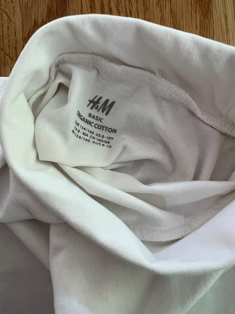 Triko & rolák bílý h&m vel. 134, h&m,134