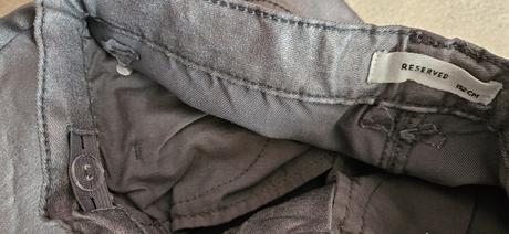 Dívčí strečové stříbrné kalhoty, vel.152, reserved, reserved,152