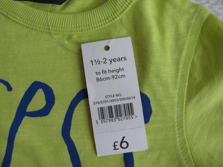 Zelenožluté bavlněné tričko s nápisem, george,92