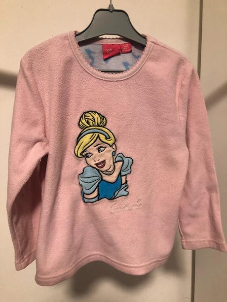 Růžový flísový svetr s popelkou, 110