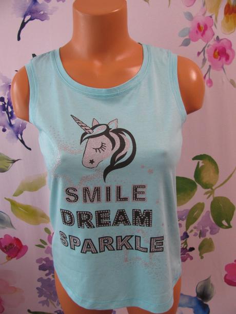 Dívčí světle modré tričko unicorn, m&co,158