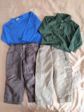 Vyteplené kalhoty a trička, 86–98