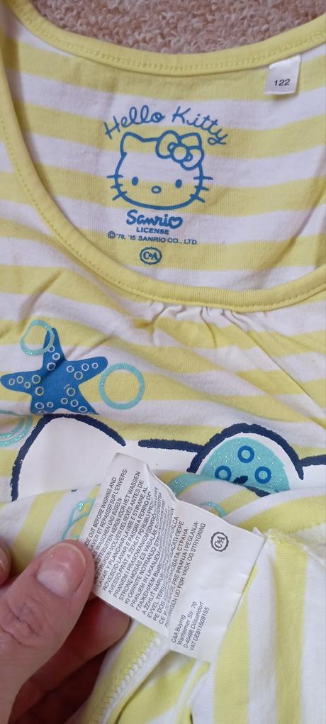 Tílko hello kitty zn."sanrio/c&a" vel."122", sanrio,122