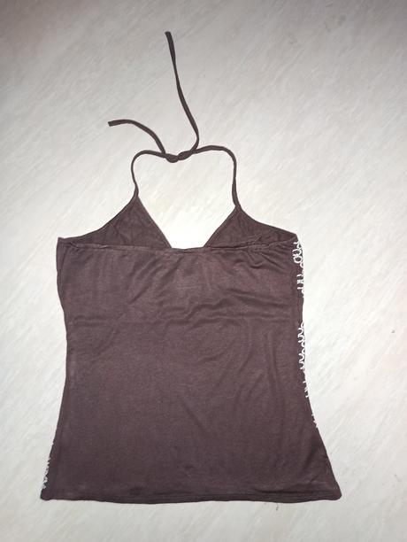 Hnědý top numbero xl, xl