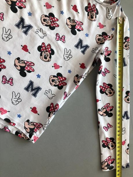 Bavlna triko myška minnie 4-6let hm 110-116cm bílá, h&m,110