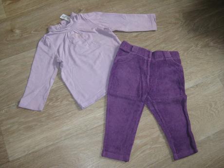 Souprava - roláček, sametové legíny, c&a,80
