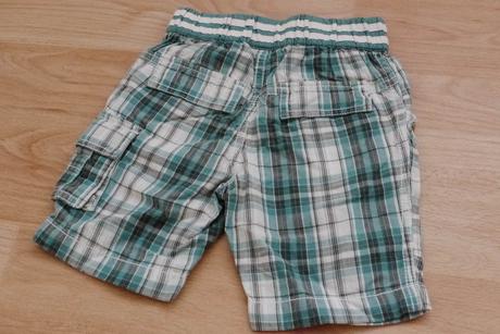 Kostkovane kratasy do gumy v pase, 62