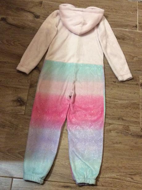 Huňatý teplý duhový overal, 128