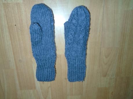 Rukavice teplé pletené palcové, 