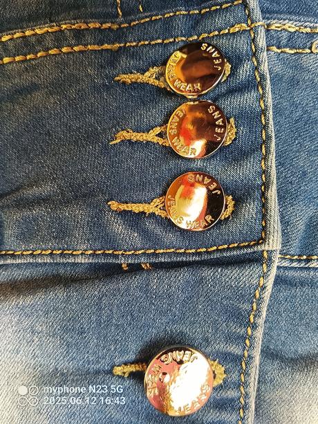 Šortky laclové zn."denim art" vel."26", denim,26