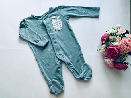 Overálek zeleno šedé barvy - v.3/6 měs, disney,68