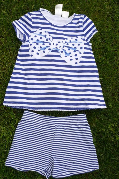 Bavlneny set na leto - tricko a kratasy, h&m,110