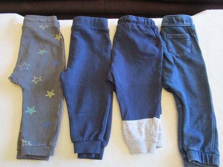 4x pěkné bavl. kalhoty nebo tepláčky, vel. 80, h&m,80